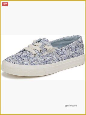 Women's Canvas Fashion Sneakers - Boat Shoe Style Slip On Loafers